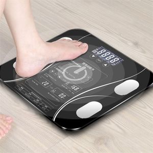 Balance de graisse corporelle de salle de bains Balances BMI Balances électroniques intelligentes Balance de bain LED Balances de pesage domestiques numériques Balance T200117