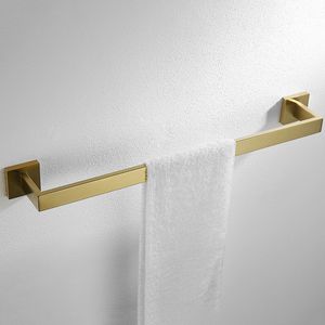 Porte-serviettes carré en acier inoxydable 304 fixé au mur barre de porte-serviettes en acier inoxydable miroir barre chromée polie