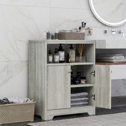 Bathroom Cabinet with Adjustable Shelves, Storage Cabinet for Home Kitchen, Freestanding Floor Cabinet Easy to Assemble WF283639AAL