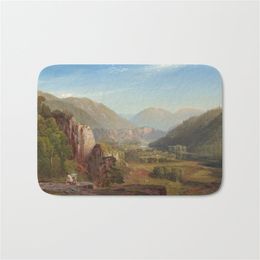 Badkamer decor toilet niet-slip vloer mat retro art beroemde olieverft tapijt keuken woonkamer waterdichte ingang deurmat 220504