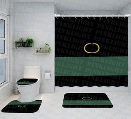 Badkamer decoratie douchegordijnen ontwerper brief afdrukken badkamer selectie waterdicht bad accessoires toilet driedelige sets 2529710