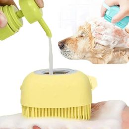 Badkamer Hond Badborstel Massage Handschoenen Zachte Veiligheid Siliconen Kam met Shampoo Doos Hond Borstel Groothandel