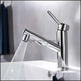 Badkamerkranen, Douches als Home Gardethroom Sink Faucets PL OUT kraan toilet Centerset Metal Messing High Arc Spout Vanity T5EF DROP DE