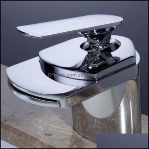 Grifos de baño, duchas como hogar Grifos de lavabo de jardín Grifo Robinet Krano Sprinkle Accesorios de cascada contemporáneos Wasserhahn Chrome