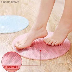 Salle de bain Pied Massage Pad Exfoliant Pied Masseur Douche Dos Massage Brosse Salle De Bains Ventouse Anti-Slip Pad L230704