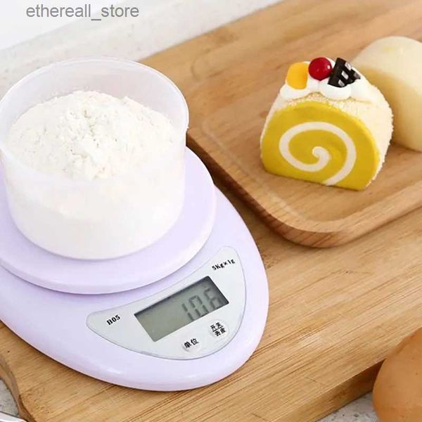 Básculas de cocina para baño Venta caliente 5 kg x 1 g Báscula de cocina digital Dieta Alimentos Compacto LCD Báscula de cocina Q231020
