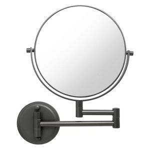 Miroir de maquillage de salle de bain, miroir de beauté mural pliable et rétractable, miroir de beauté haute définition double face sans perforations.