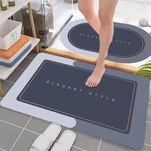 Tapis de salle de bain absorbant personnaliser moderne Simple antidérapant sol en peluche séchage rapide haute qualité maison résistant à l'huile cuisine bain 220401