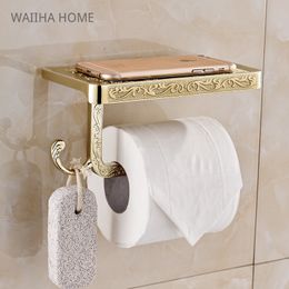 Porte-toile de salle de bain avec crochet étagère de salle de bain papier peint accroché en papier serviette en papier support de toilette imperméable support de papier toilette