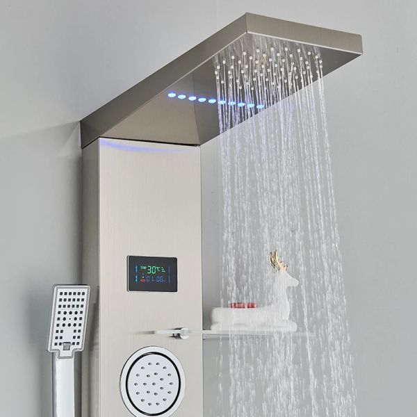 Panne de douche de salle de bain Panneau de douche LED Panneau de douche LED Colonne baignoire Boucheur Bouxer Digital Affichage de massage DIGNE