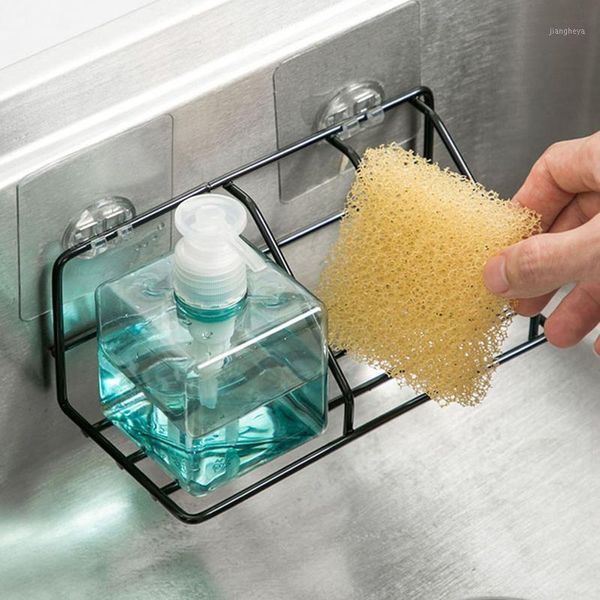 Estante de baño, fregadero de cocina, estante de almacenamiento adhesivo, organizador de esponja, cesta para pared de la Ducha, herramienta, gorras de ciclismo, máscaras