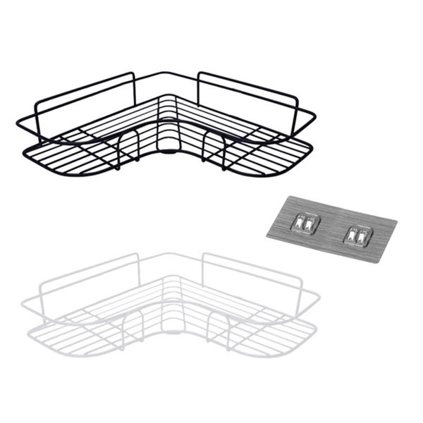 Estante de baño, soporte para champú, estantes de ducha, cesta de almacenamiento montada en la pared de esquina, estante de cosméticos, organizador para el hogar, accesorios de baño 220527