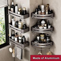 Étagères de salle de bains en alliage d'aluminium, support de rangement pour shampoing et maquillage, organisateur de cuisine, accessoires d'étagère murale 230830