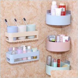 Badkamer planken badkamer shees organizer toilet lijm shampoo gel opslag mand decoratie hoek doucheplan plank rack accessoires dhixo