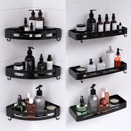 Badkamer Planken Badkamer Plank Vierkant Driehoek Douche Opbergrek Shampoo Muur Gratis Ponsen Zwart Aluminium Hoekplanken Badkamer Accessoires 231124