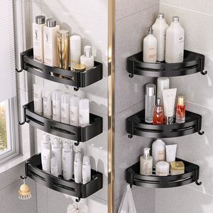 Badkamer planken badkamer planken hoek douche plank aluminium wandmontage shampoo opslagrek houder geen boor keuken badkamer accessoires set 230422