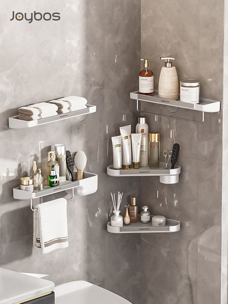 Étagères de salle de bain Étagère de douche de salle de bain Sans perceuse Étagère d'angle murale Organisateur De luxe en plastique Salle de bain Support de douche Organisateur de salle de bain 230621