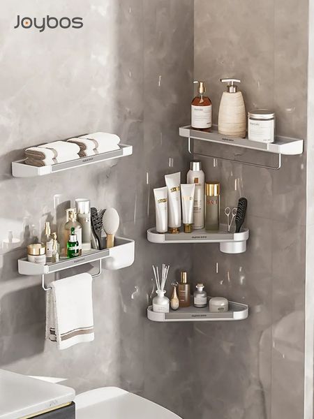 Étagères de salle de bain Étagère de douche de salle de bain sans perceuse, organisateur d'étagère d'angle mural, support de douche de salle de bain en plastique de luxe, organisateur de salle de bain 230926