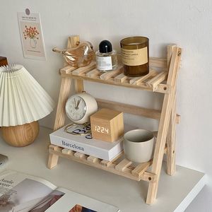 Étagères de salle de bain Étagère en bois réglable à double couche Organisateur de papeterie Étagères Support de pot de fleur Supports de rangement pour armoires de cuisine Support à épices 230203