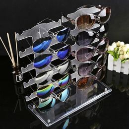 Étagères de salle de bain Double rangée 10 paires de lunettes présentoir lunettes de soleil support support accessoires WJ826 230615