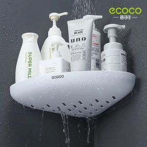 Étagères de salle de bain ECOCO étagère de rangement de salle de bain douche Snap Up étagère d'angle porte-shampooing panier étagère étagères murales pour étagères de cuisine 231204