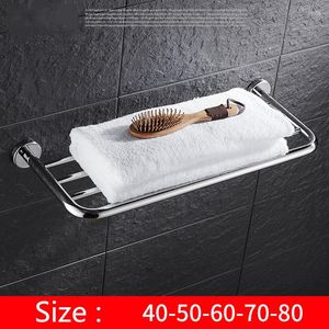 Étagères de salle de bain, porte-serviettes en acier inoxydable 304, 1 couche de rangement, 40/50/60cm, pendentif matériel