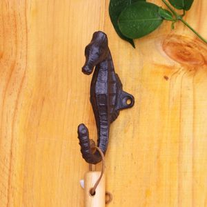 Badkamerplanken Europese Gietijzeren Seahorse Decoratieve Haken Sleutelopslag Opknoping Muur Creatieve Vintage Plank 230725