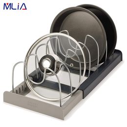 Estantes de baño, estante de almacenamiento extensible de acero inoxidable, soporte organizador de cocina para tapa de olla, tabla de cortar, utensilios de cocina de secado 230207