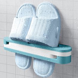 Étagères de salle de bain pliantes 3 en 1 étagère à chaussures salle de bain murale porte de stockage de serviettes suspendue pliante sandale organisateur ménager