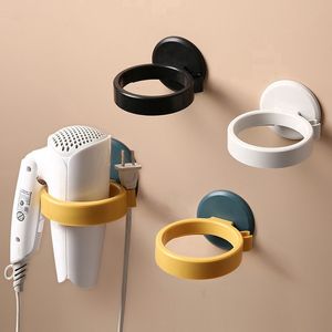 Étagères de salle de bain Sèche-cheveux Porte-lisseur Étagère murale avec colle arrière solide pour salle de bain Aucun fil de forage Cintre Adhésif puissant 230628