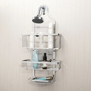 Badkamerplanken hangen caddy rack voor opslag met handdoekdouche -organisator boven haken boren zonder hoofd 230809