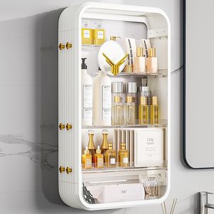 Badkamer Planken Luxe Cosmetica Opbergdoos Niet Geperforeerde Wandplank In Keuken Grote Capaciteit Huidverzorging Product Vanity Stand 230615