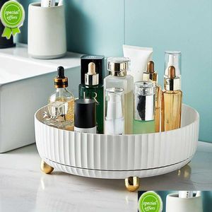 Bathroom Shelves New 360 Rotation Non-Skid Spice Rack Pantry Cabinet Turntable With Wide Base Storage Bin Rotating Organizer For Kitch Dhrxw