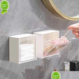 Étagères de salle de bain Nouveau maquillage d'organisateur de mur de mur en plastique transparent pour coton bs coton de petites choses de rangement boîtes à bijoux drop délivre otwhs