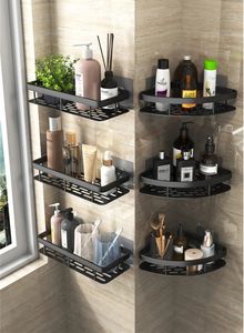 Badkamerplanken Badkamerplanken zonder boor Wandmontage Hoekplank Douche Opbergrek Houder Voor Badkamer Shampoo Organizer Badkameraccessoires 230927