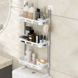 Badkamerplanken plank boven het toilettankrek punch gratis multi -functionele opslag met ondersteunende voeten accessoires 230330