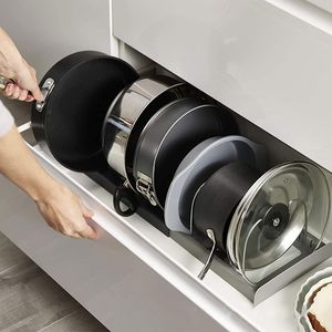 Étagères de salle de bain en acier inoxydable, couvercle rétractable, support de repos, couvercle de casserole, porte-cuillère, étagère de vidange de cuisine, support de rangement, organisation 230207