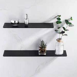 Étagères de salle de bain étagère de rangement 30 50cm moderne noir mat blanc poinçon cuisine étagère murale simplicité accessoires pour la maison 230330