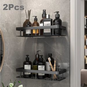 Étagères de salle de bain Tempat Sampo Kamar Mandi Rak Shower Punch Free Sudut Penyimpanan Dapur Organizer untuk Aksesori Set 230328