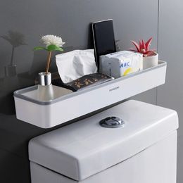 Étagères de salle de bains Meuble de rangement pour toilettes Rack Tenture murale Sans trou Artefact multifonctionnel au-dessus d'une étagère blanche Organisateur xcascc 230627