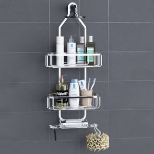 Étagères de salle de bain mur salle de bain étagères de douche suspendues montage panier étagère douche support de rangement WC shampooing organisateur accessoires de salle de bain 230530