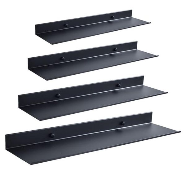 Estantes de baño flotantes de pared, espejo de cocina negro, estante de metal, organizador de ducha, estante de almacenamiento, accesorios, taladro de aluminio de 2060cm 225704037