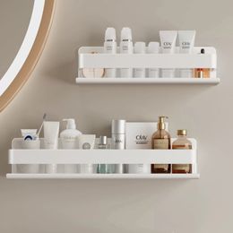 Badkamerplanken Witte Badkamerplank Zonder Boren Make-up Organisator Mentale Hoekplank Shampoo Opbergplank Douche Wandrek Badkamer811780 230831