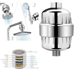 Pommeaux de douche de salle de bains Filtre à eau à 15 étapes Supprimer le chlore Métaux lourds filtrés Tête adoucir pour purificateur d'eau de douche dure 220927