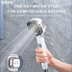 Pommeau de douche haute pression, 4 modes, Onekey Stop, économie d'eau, brosses à dents, avec accessoires de filtre, 231117
