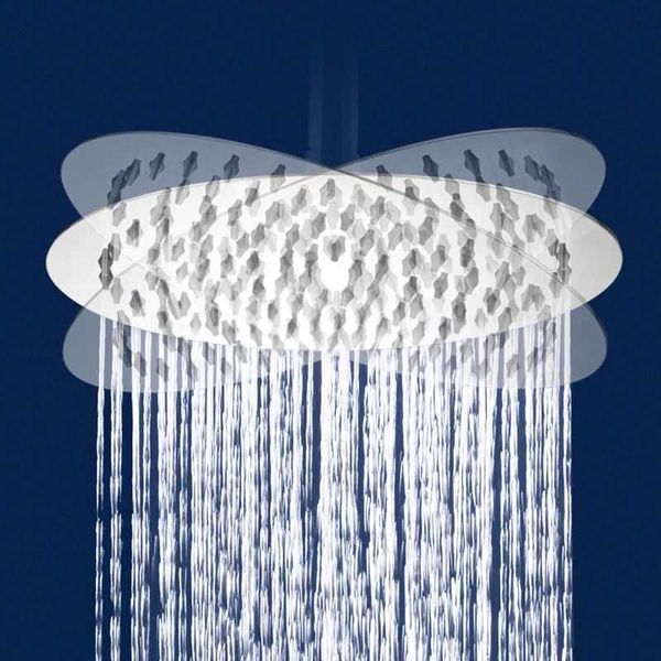 Pays de douche de salle de bain 6/8 pouces round carrés 201/304 Plafond en acier inoxydable tête de douche Pluie de pluie Toilet chromé pour salle de bain accessoires de salle de bain