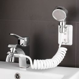 Cabezales de ducha de baño Extensor de grifo de lavabo de baño Cabezal de ducha externo Grifo de lavabo Divisor de agua Pulverizador de bidé para lavado de cabello Limpieza de inodoros 230612