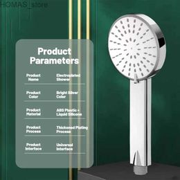 Pommeaux de douche de salle de bains, poignée à main galvanisée, grand panneau circulaire, haute pression, mode de trempage de pluie avancé, accessoires de salle de bains, douche Y240319