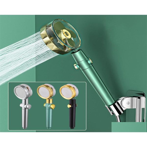 Pommeaux de douche de salle de bain Epacket 360 tête turbocompressée haute pression rotative avec support de tuyau filtre à main pressurisé Mas pluie Dhzck
