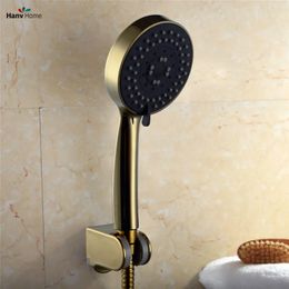 Cabezales de ducha de baño ABS dorado Cabezal de ducha de mano de 3 funciones Manguera de ducha de 150 cm Soporte de ducha ABS 231213
